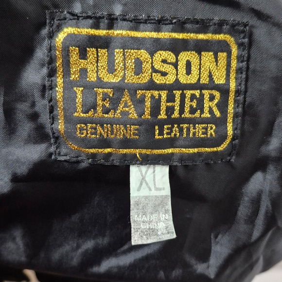 Hudson Leather black snap moto vest womens size XL - Picture 7 of 7